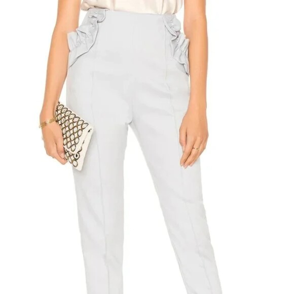 ELLIATT Harmony Dove Blue High Rise Ankle Crop Pants - Picture 2 of 7